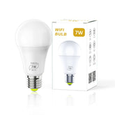 1/2/3Pcs 7W E27 WiFi Smart Light Bulb Dimmable APP Voice Control LED Lighting Bulb Smartphone Control Multicolor Changing Lights Bulbs Home Decor