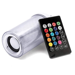 AC85-265V E27 8W Dimmable bluetooth Speaker RGB Flame Effect LED Bulb with 24 Keys Remote Control