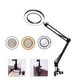 Flexible Desk Magnifier 5X USB LED Magnifying Glass 3 Colors Illuminated Magnifier