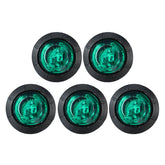 5pcs 24V Round LED Side Marker Light Indicator Lamp Truck Trailer Caravan Van