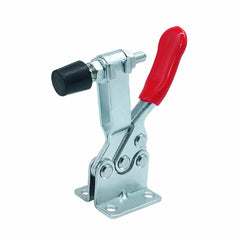 Heavy-Duty Toggle Clamp, 220 lbs Capacity, Zinc-Plated Steel, Adjustable Rubber Tips, Low Profile Design, 143mm Length