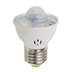 E27 B22 3W Human Body Infrared Sensor Warm White Pure White LED Light Bulb for Stairway AC220V