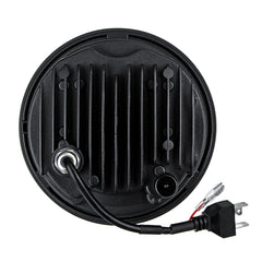 5.75" 75W 6000K DRL Amber Halo Angle Eyes Projector LED Round Headlights Low/High Beam Turn signal Light