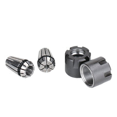 3pcs 1/4 1/8 Inch Collet Chuck M Type Nut with Wrench Spanner Milling Tool Lathe Tools