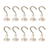 10Pcs D20/25/32 N35 Ferrite Magnetic Hooks Neodymium Hold 12kg Strong Magnet