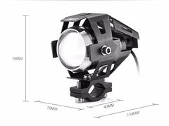 12V-80V Motorcycle LED Headlights Hi/Low Beam Strobe Spot Light White
