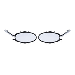 8mm 10mm Motorcycle Flame Rear View Mirrors