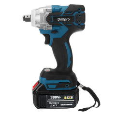 388VF 2 in1 520N.m Brushless Impact Wrench Cordless Electric Screwdriver Drill Power Tool W/ 1/2x Battery