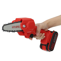 4 inch 88VF 1080W Electric Cordless Chain Saw Chainsaw Handheld Woodworking W/ Battery Kit