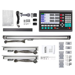 Optical Linear Scale Set High Precision 3 Axis Durable Imported Parts Suitable for Different Measurement with Optional Length Professional Digital Display+ Scale