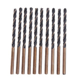 10pcs High Speed Steel Titaniium Coated Drill Bit Set Hexx Shank 3.0-4.5