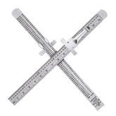 6 Inch/15 Cm Stainless Steel Retractable Clip Ruler with Metric & Imperial