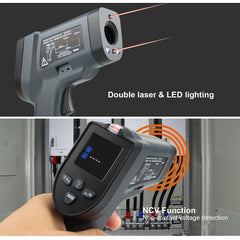Upgraded -50~550 Non-contact Dual Laser Infrared Thermometer with K-type Thermocouple