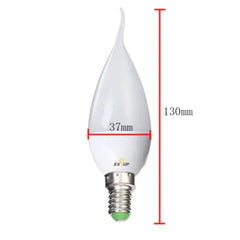6PCS EXUP AC220V 5W E14 C37 Warm White Pure White Pull Tail LED Candle Light Bulb for Indoor Home Decoration