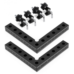 Premium Aluminum Right Angle Jig - L-Type Positioning Square for Precise Woodworking, Easy to Use, Versatile DIY Tool