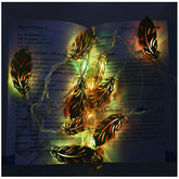 1.6M 10LEDs Feather Shaped Iron Gold Indoor Fairy String Light For Wedding Christmas