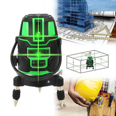 Green Laser Level 2Line 3Line 5Line Cross Lines Self-Leveling 360 Rotary Measure Tool