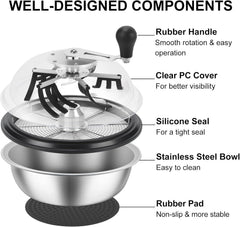 Greenzech 13", 16" & 19" Bud Leaf Bowl Trimmer, Manual Twist Spin Cutter, Clear Dome, Stainless Steel Blades for Buds & Flowers