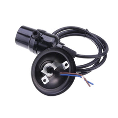 1.2M Wire E27 Pearl Black Lamp Holder Bulb Adapter with Switch for Pendant Light