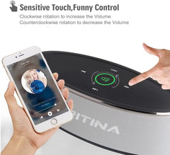 Wireless Speaker Stereo HD Sound, Touch Control with Fashion Light, Bluetooth Built-in Mic Handsfree Calling, TF Card Slot & AUX