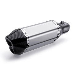 310mm Sliver Universal Motorcycle Dirt Bike ATV Exhaust Muffler Pipe DB Killer 38-51mm