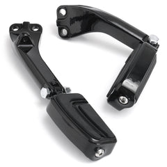 Pair Passenger Sport Foot Pegs Mounting Brackets Black Aluminum