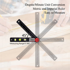 4 In 1 Digital Protractor With Horizontal Vertical & Circular Level