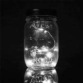 Christmas light Solar Power Hanging Glass Jar Lamp 8 LED Beads Garden Courtyard Landscape Decor Light