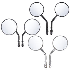 Diameter 85mm Retro Round Rearview Motorcycle Mirrors Long/Short Handle