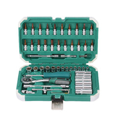 53PCS Set Car Repair Auto Repair Tool Box Ratchet Wrench Socket Car Repair Tool Set