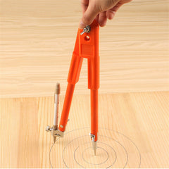 Professional Woodworking Compass Tool for Circles & Outlines, Adjustable Nib, Durable, Ideal for Students & Carpenters