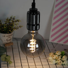 Lighting Designer 2700K 4W Dimmable LED Incandescent Light Bulb Gray Glass Bulb Filament Lamp Retro Decor