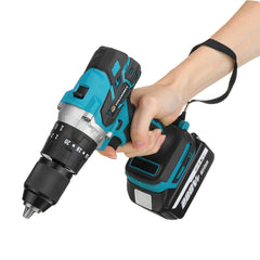 3 In 1 Cordless Electric Impact Drill Driver Brushless Driver Drill Hammer with EU Plug LED Working Light