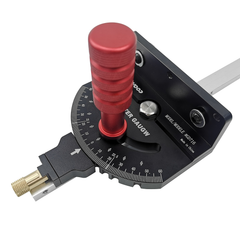 Aluminum Alloy Miter Gauge for Table Saw - 0-60° Precision Angle Setting, Fast 15/22.5/45° Adjustments, Extended Fence