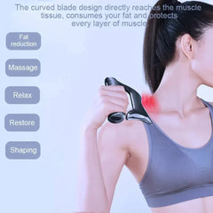 Electric Fascia Microcurrent Scraper for Muscle Relaxation & Pain Relief - NMES Massage Tool, Portable & Adjustable