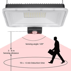 LED Floodlight PIR Sensor Motion 10~100W Outdoor Garden Security Flood Light IP65