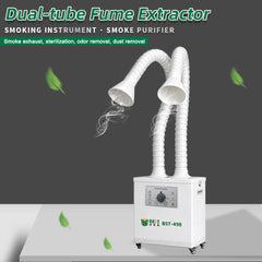 Dual-Tube Fume Extractor 200W 310m³/h Soldering Smoke Absorber Air Purifier With 3-Layer Filtration System For Electronics Welding
