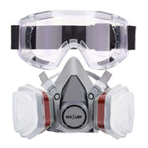 Respirator Mask with Protective Goggles for Paint Spray Dust Chemicals Protection Odour Control