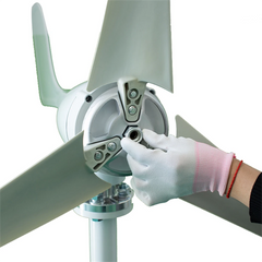 300W S-Shaped 6-Blade Wind Turbine Generator with Controller & Inverter, 12V/24V Auto-Charging