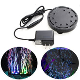 9 LED Aquarium Bubble Light Air Stone,Tank LED Air Bubbler Light Submersible Air Pump Bubble Stone Lamp for Turtle Tank Decoration