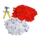 500Pcs Clips+200Pcs Wedges Tile Leveling System Spacer+Pliers