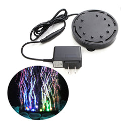 9 LED Aquarium Bubble Light Air Stone,Tank LED Air Bubbler Light Submersible Air Pump Bubble Stone Lamp for Turtle Tank Decoration