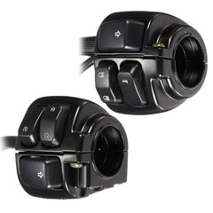 Pair 1inch 25mm Motorcycle Handlebar Control Switch Housing Wiring Harness for Harley