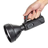 Long Shoot Strong OSL Spotlight with 18650 Li-ion Battery USB Rechargeable&Power Display LED Handheld Flashlight Home Tools