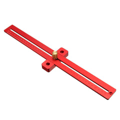 Aluminum Alloy T-Type Hole Ruler 170/270/370mm for Woodworking - Durable Measuring Tool with Clear Scale