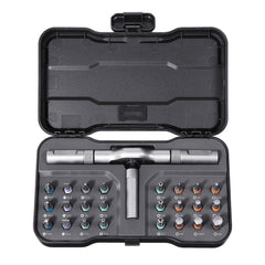 24 in 1 Multi-purpose Ratchet Wrench Screwdriver S2 Magnetic Bits Tools Set DIY Household Repair Tool