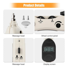 Electric Acupuncture Pen with LCD, 10 Intensity Levels, Rechargeable, for Pain Relief & Self-Treatment