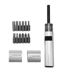 12 in 1 1300mAh Electric Screwdriver Magnetic Suction One Button Design with 3 LED Shadowless Lights