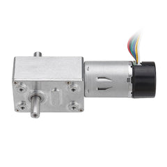 DC 24V Double Shaft Motor Reduction Gear Turbine Worm Self-locking Low Speed Motor