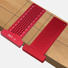 T-100MM CNC Machined Aluminum Woodworking Scriber Ruler - Metric/Imperial, Compact, Versatile Design, 0-100mm/0-4in